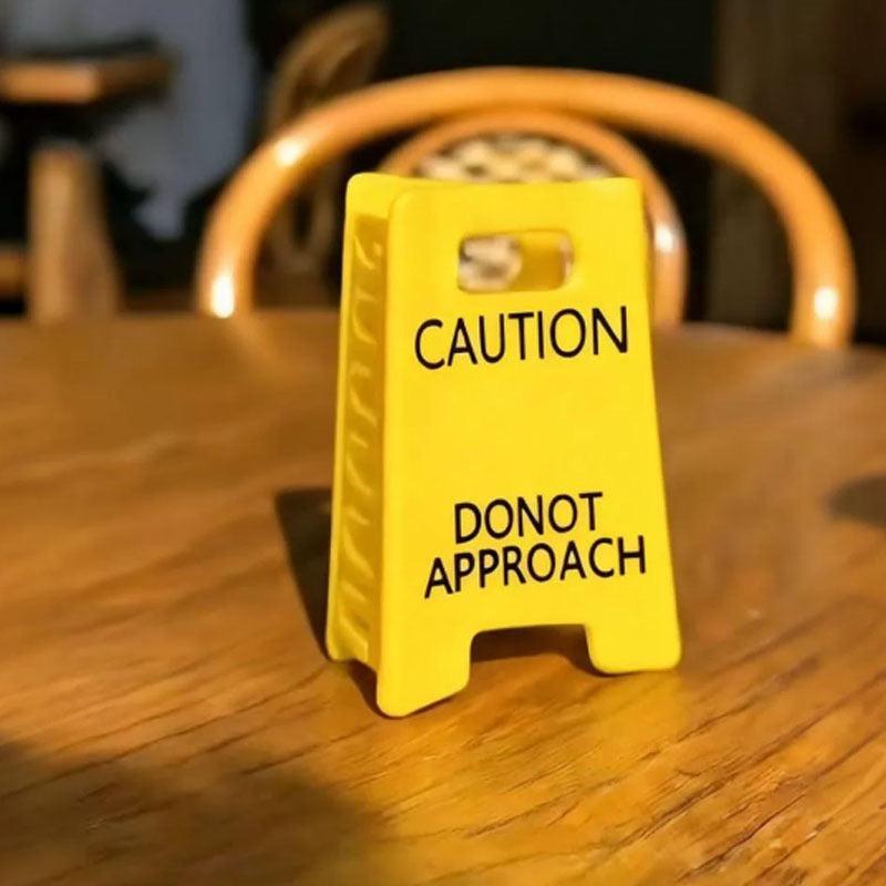 Caution Overstimulated Yellow Sign Hair Claw