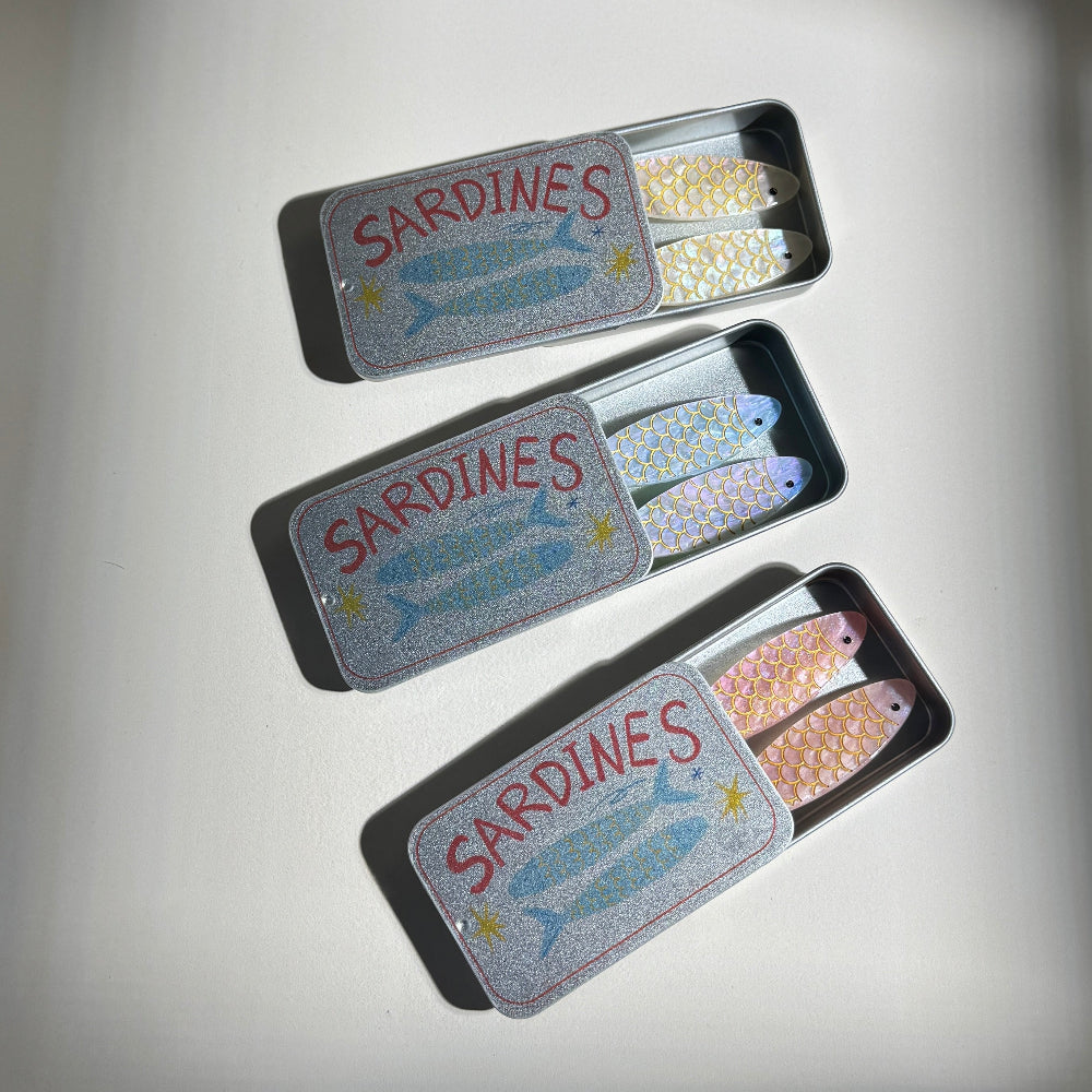 Sardine Fish Hair Clips Set