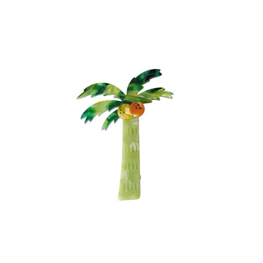 hair palm plant π₯ Coconut Palm Tree Hair Clip