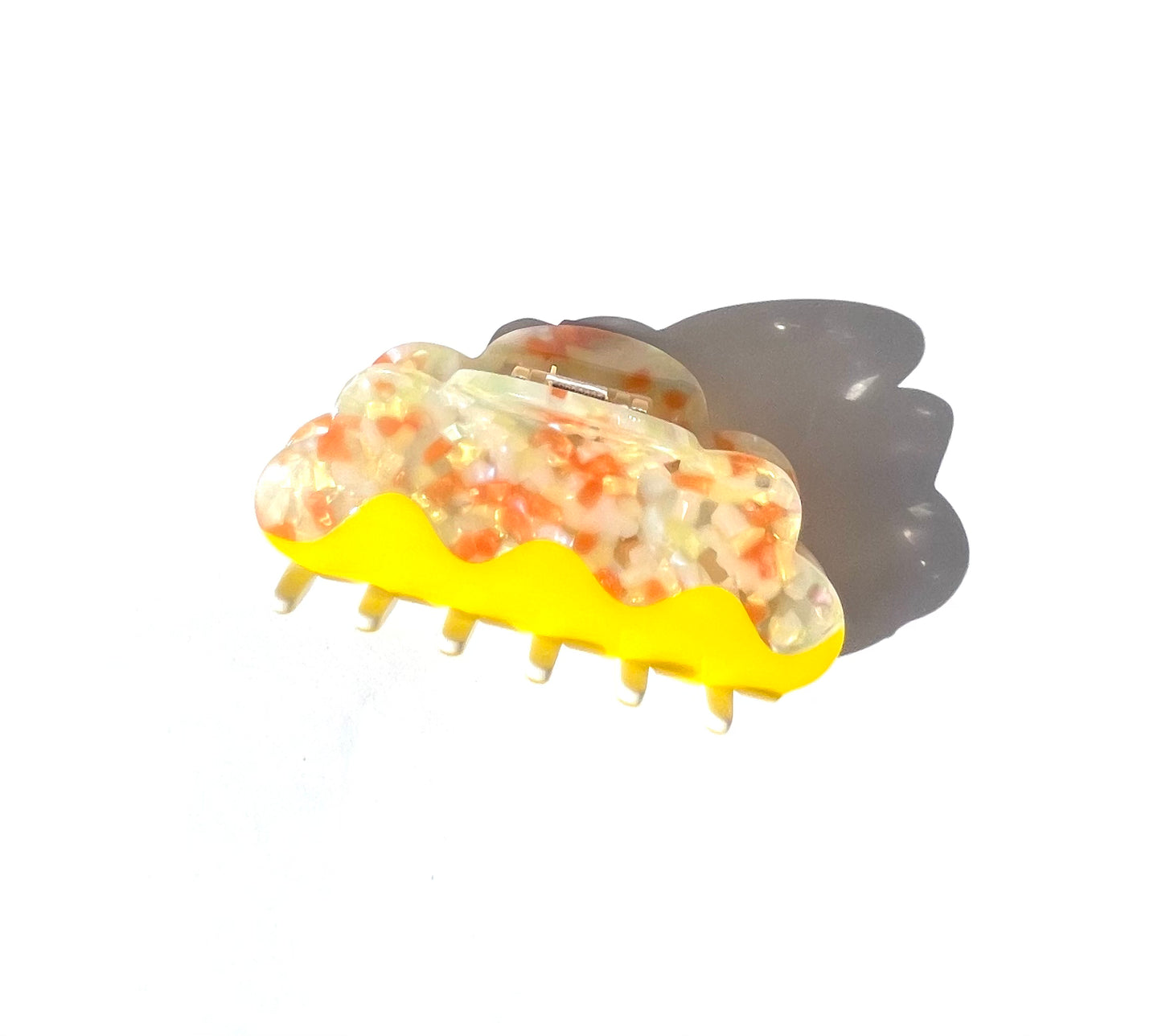 Coffee Floral Clouds Hair Claw
