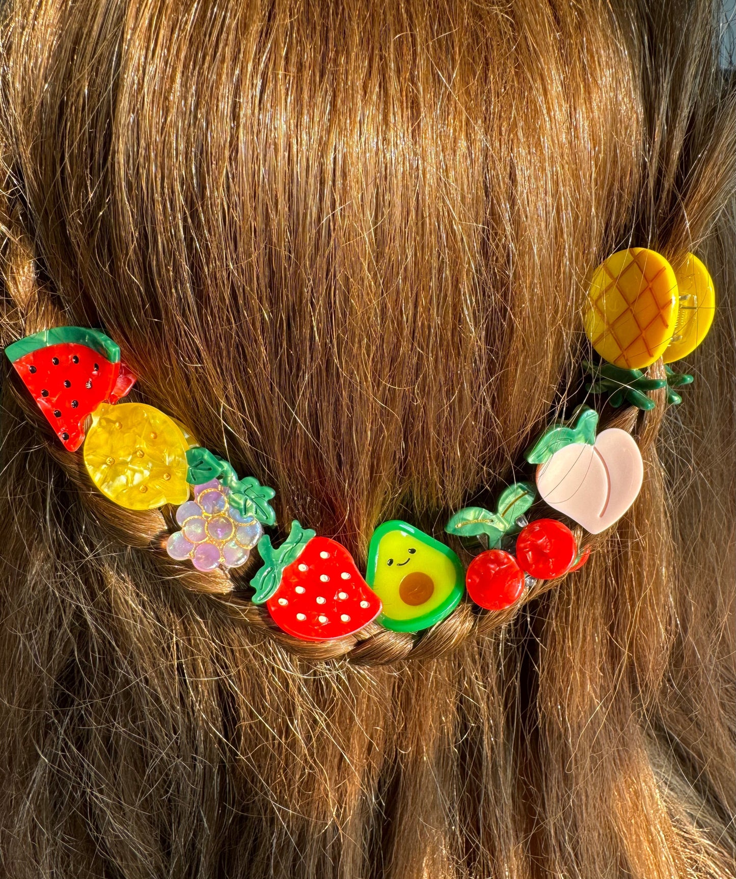Mini Fruit Avocado Hair Claw