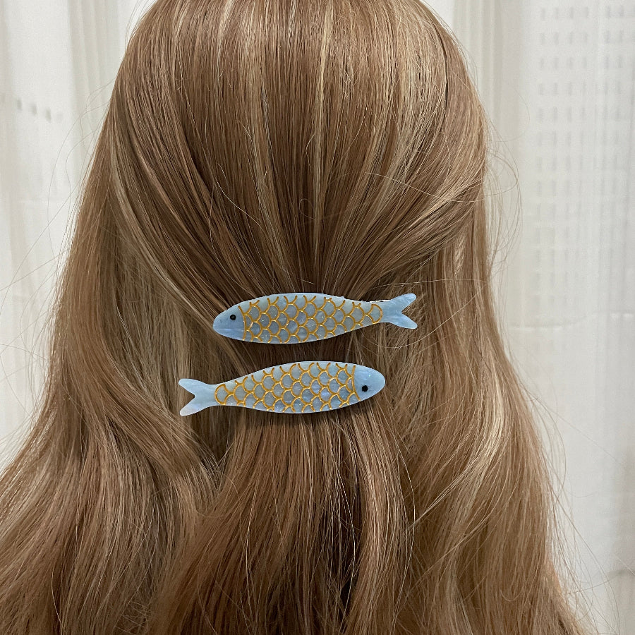 Sardine Fish Hair Clips Set