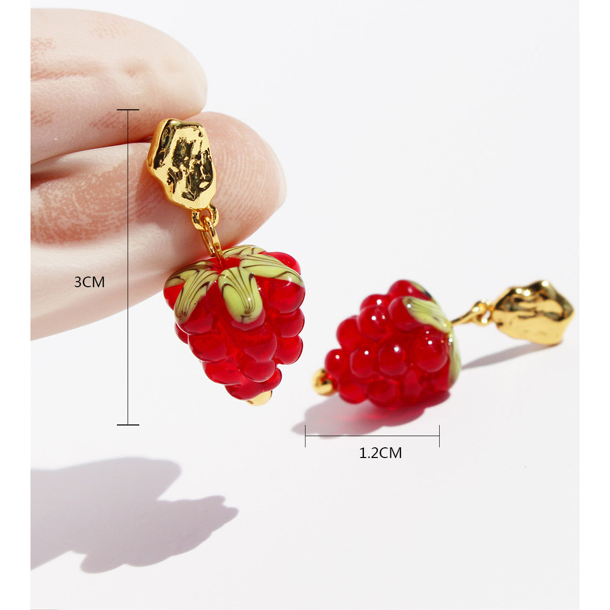 Raspberry Earrings