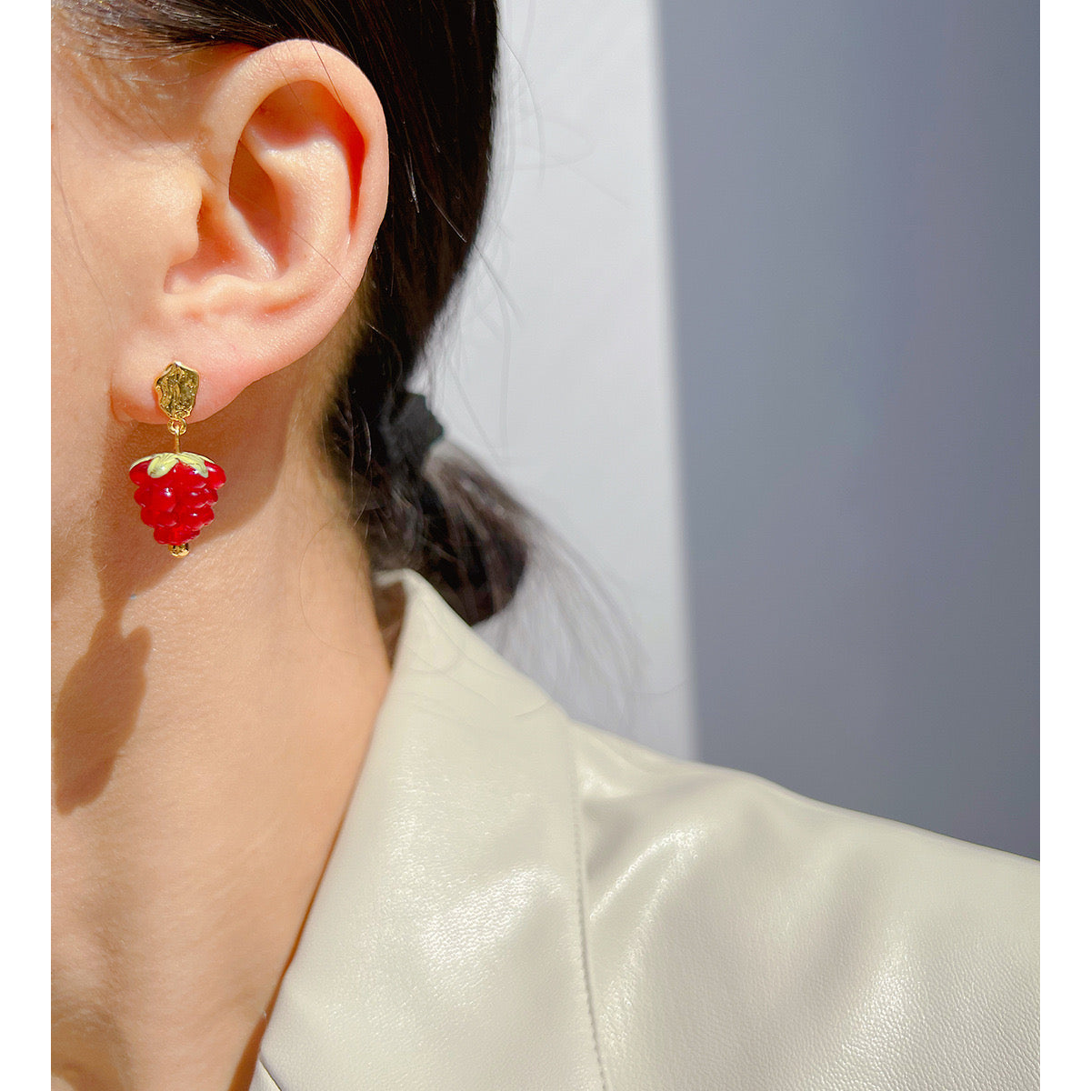 Raspberry Earrings
