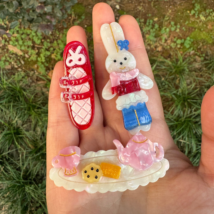 Rabbit In Skirt Hair Clip
