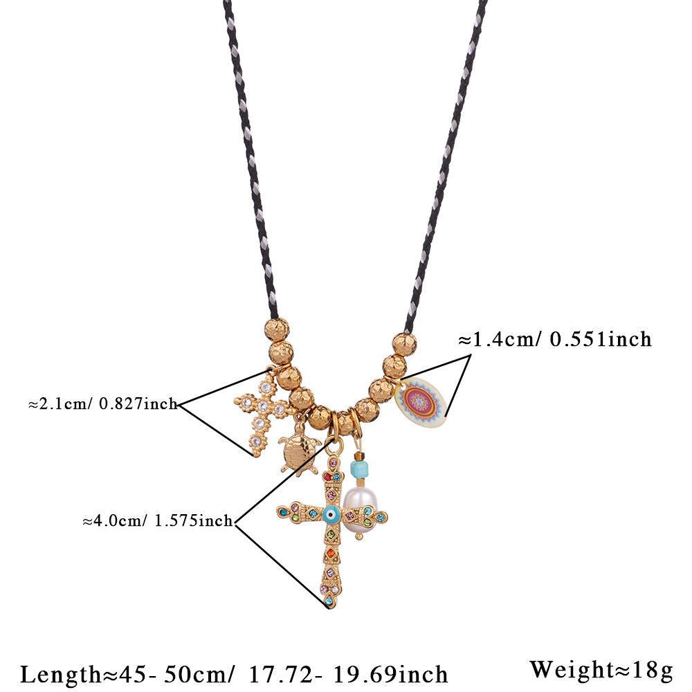 Cross Turtle Hip-Hop Necklace