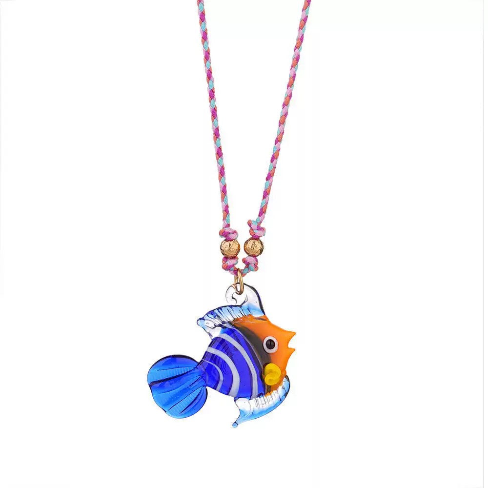 Tropical Red Small Fish Necklace