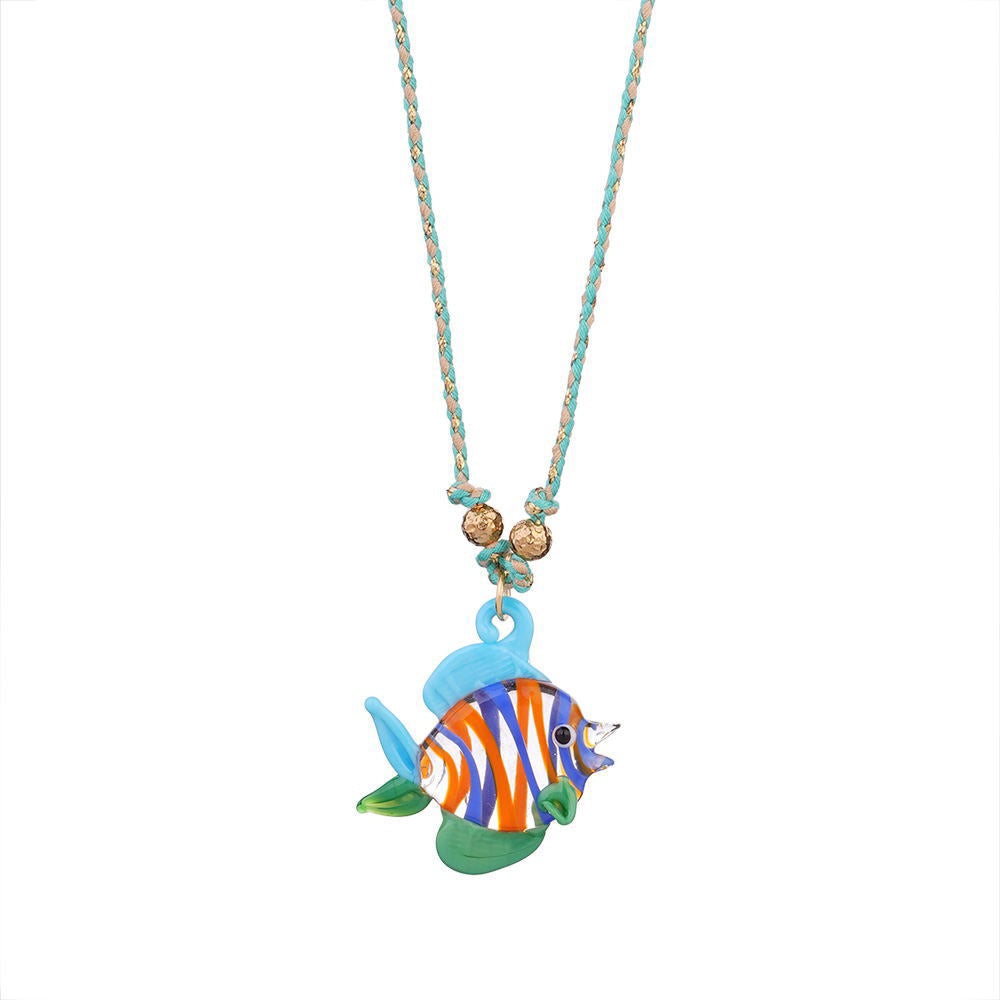 Tropical Red Small Fish Necklace