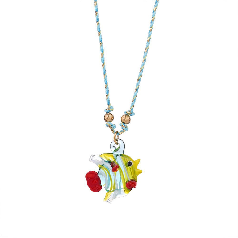 Tropical Red Small Fish Necklace