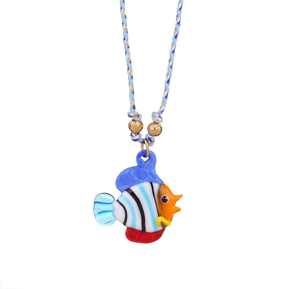 Tropical Red Small Fish Necklace