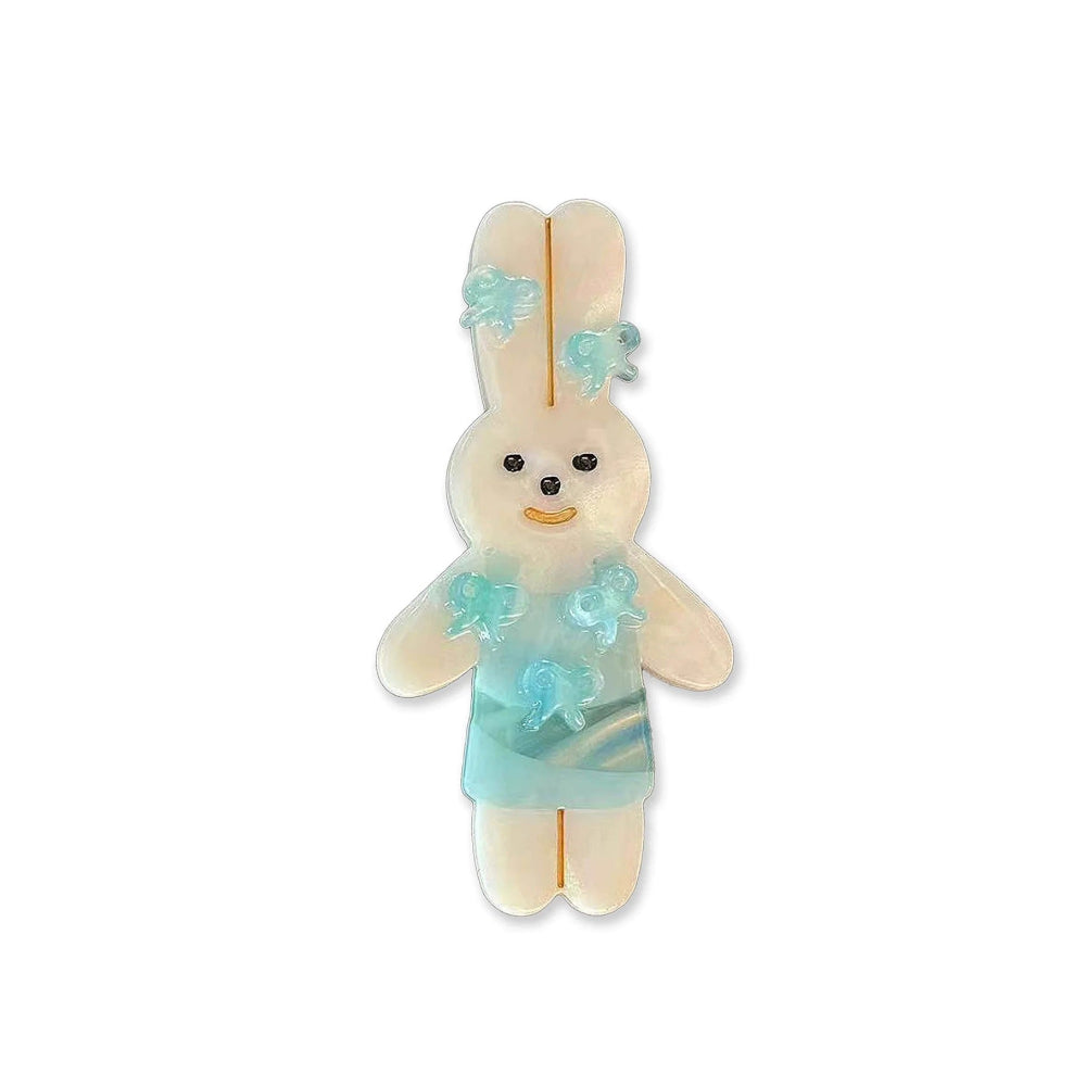 Blue Pants Cute Bunny Rabbit Hair Clip