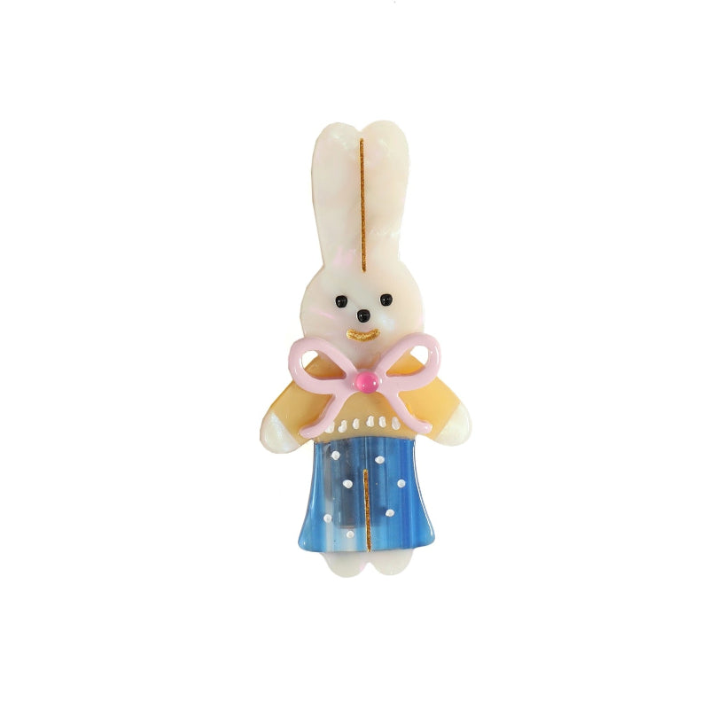 Blue Pants Cute Bunny Rabbit Hair Clip