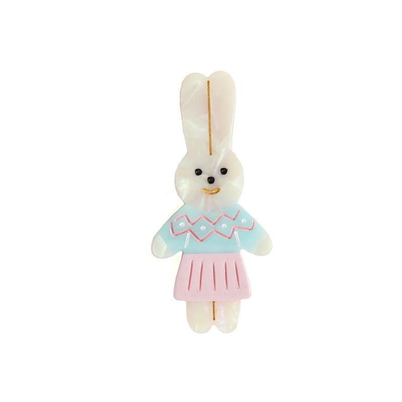 Blue Pants Cute Bunny Rabbit Hair Clip
