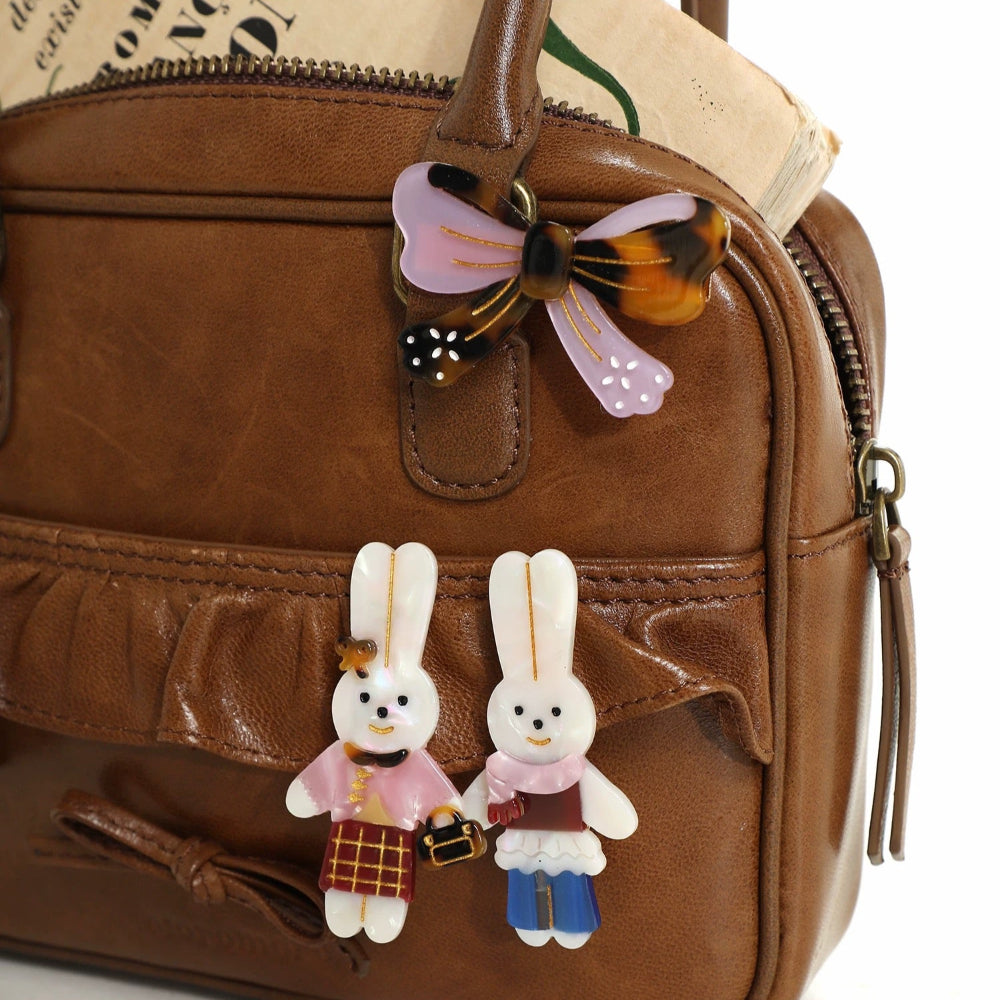 Blue Pants Cute Bunny Rabbit Hair Clip