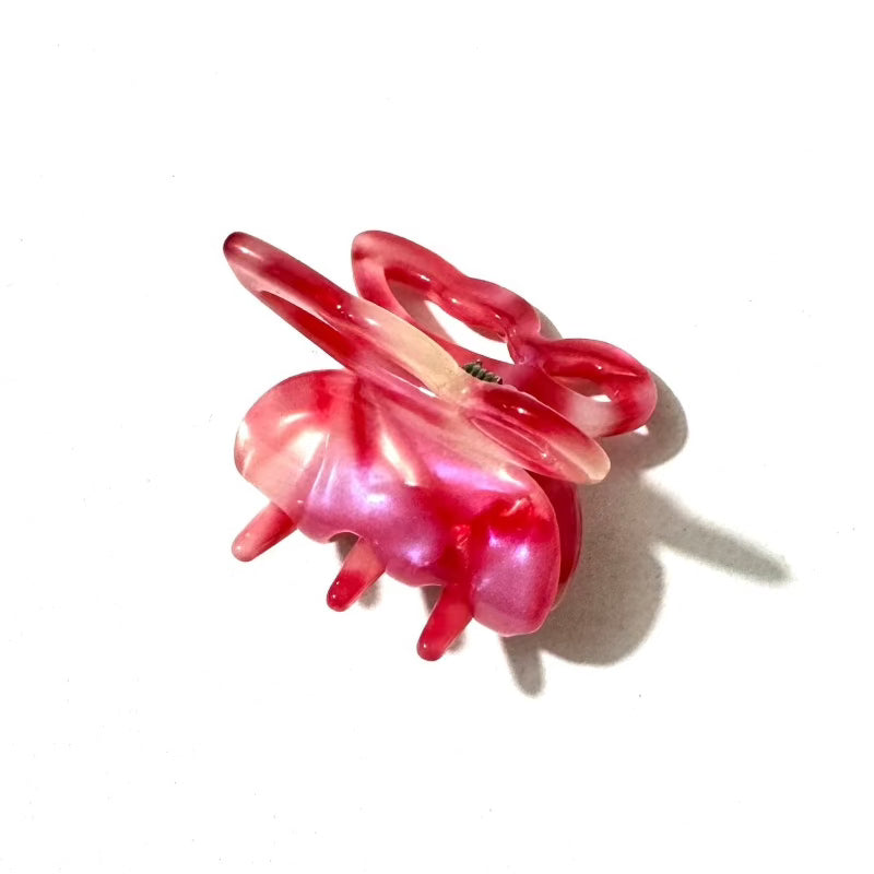 Red Mini Butterfly Hair Claw