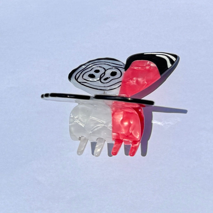 Red Ring Skirt Butterfly Hair Claw