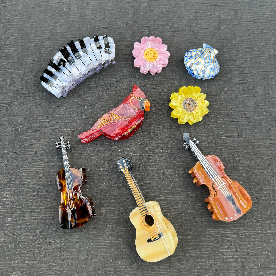 Classic Acoustic Guitar Hair Claw