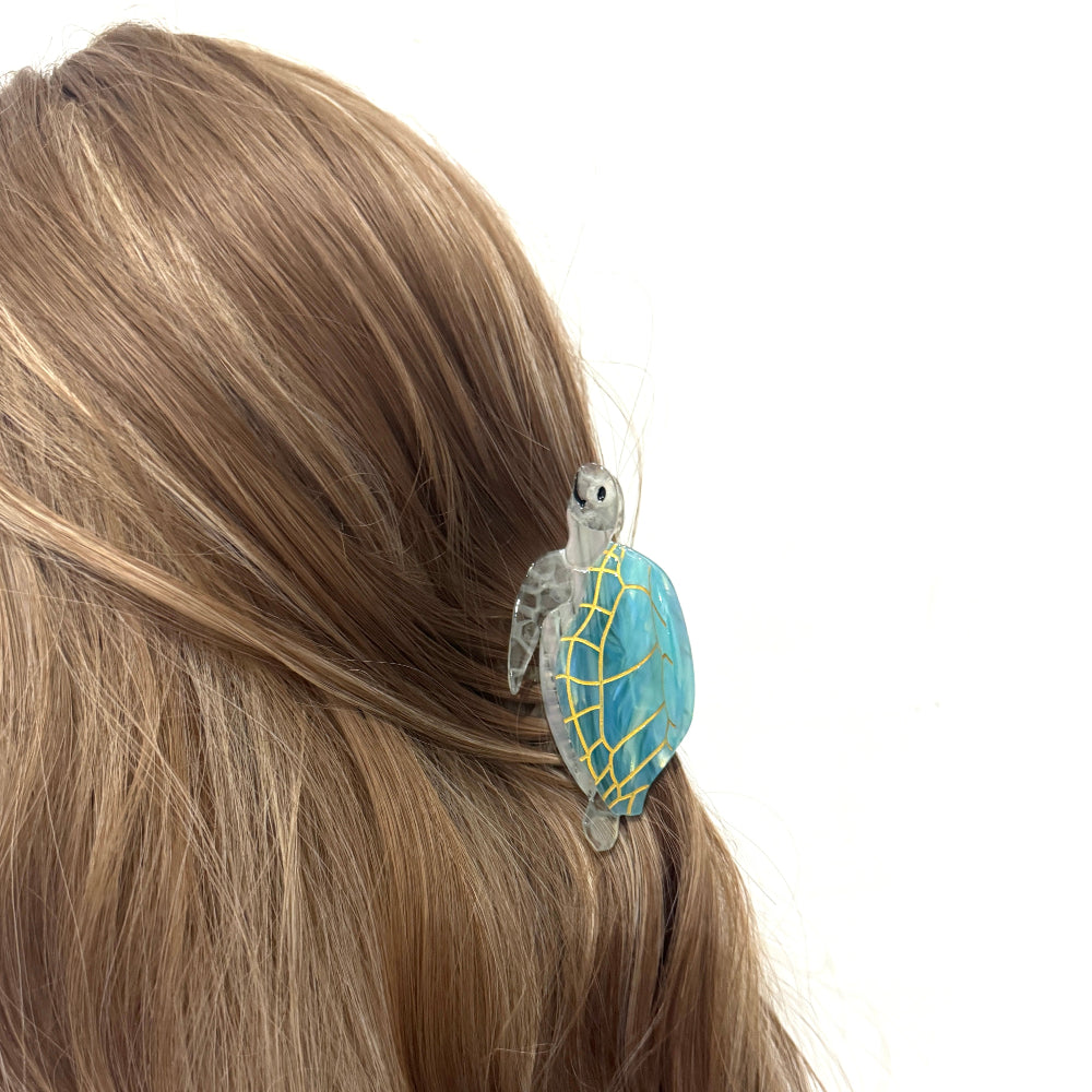 Blue Ocean Turtle Tortoise Hair Claw