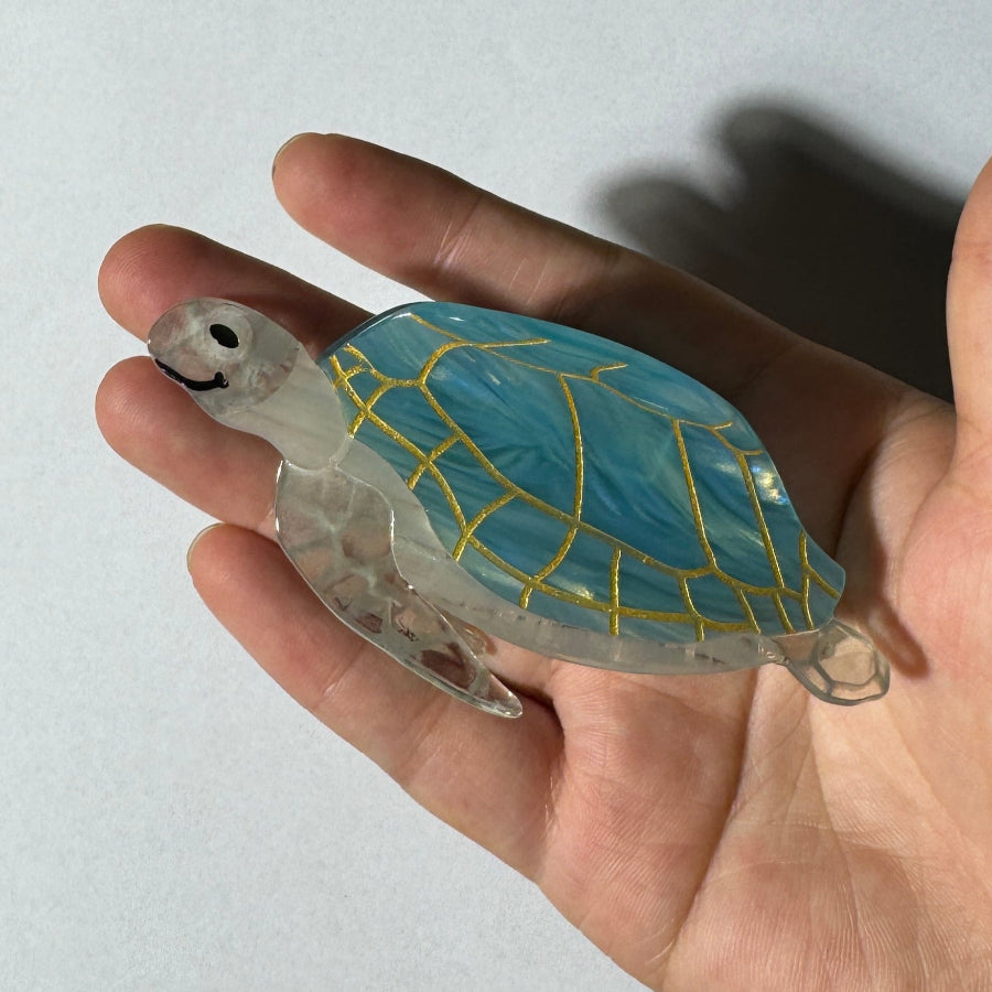 Blue Ocean Turtle Tortoise Hair Claw