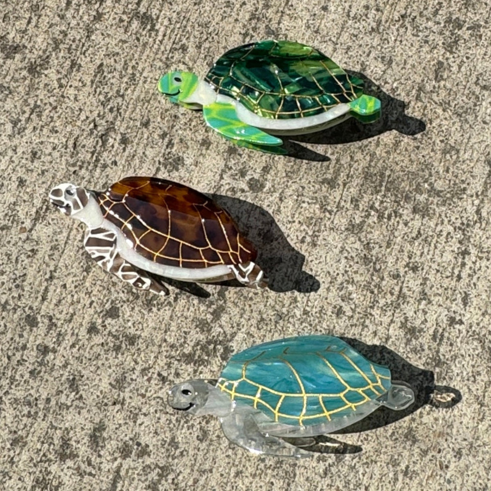 Blue Ocean Turtle Tortoise Hair Claw