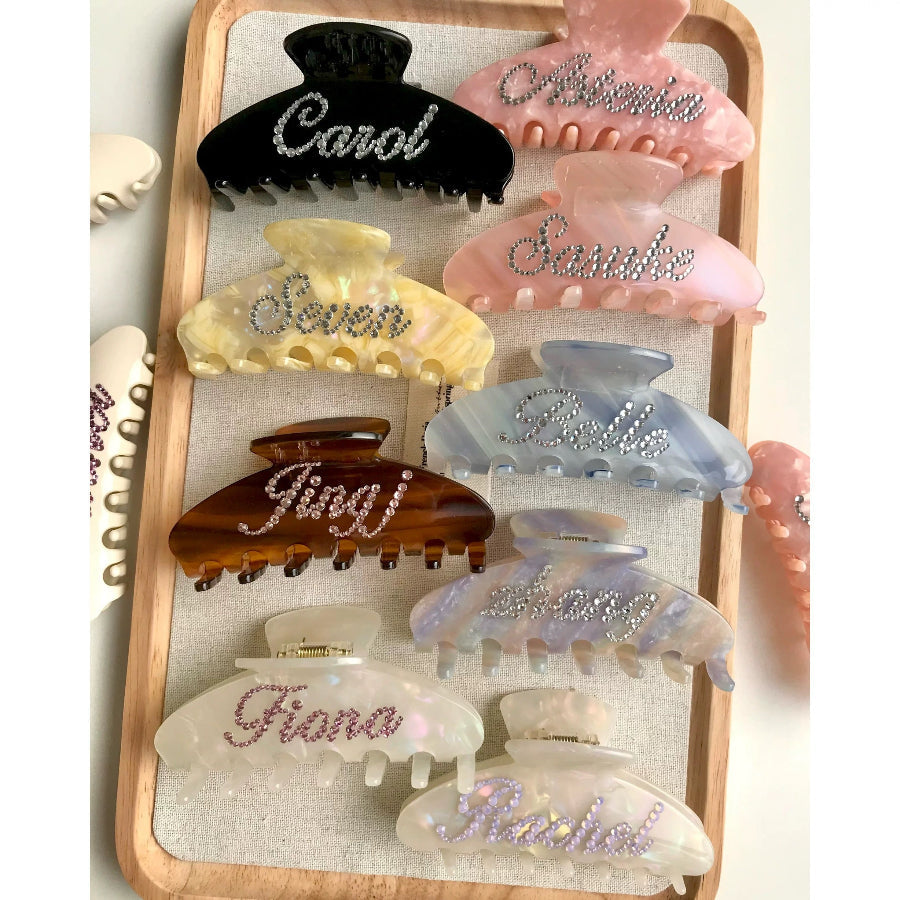 Candy Color Nameplate Customized Name Hair Claw