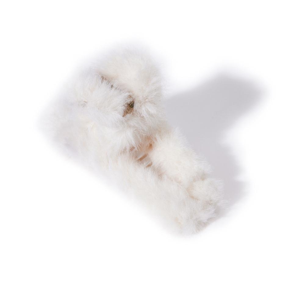 Fluffy Hair Claw In Cream
