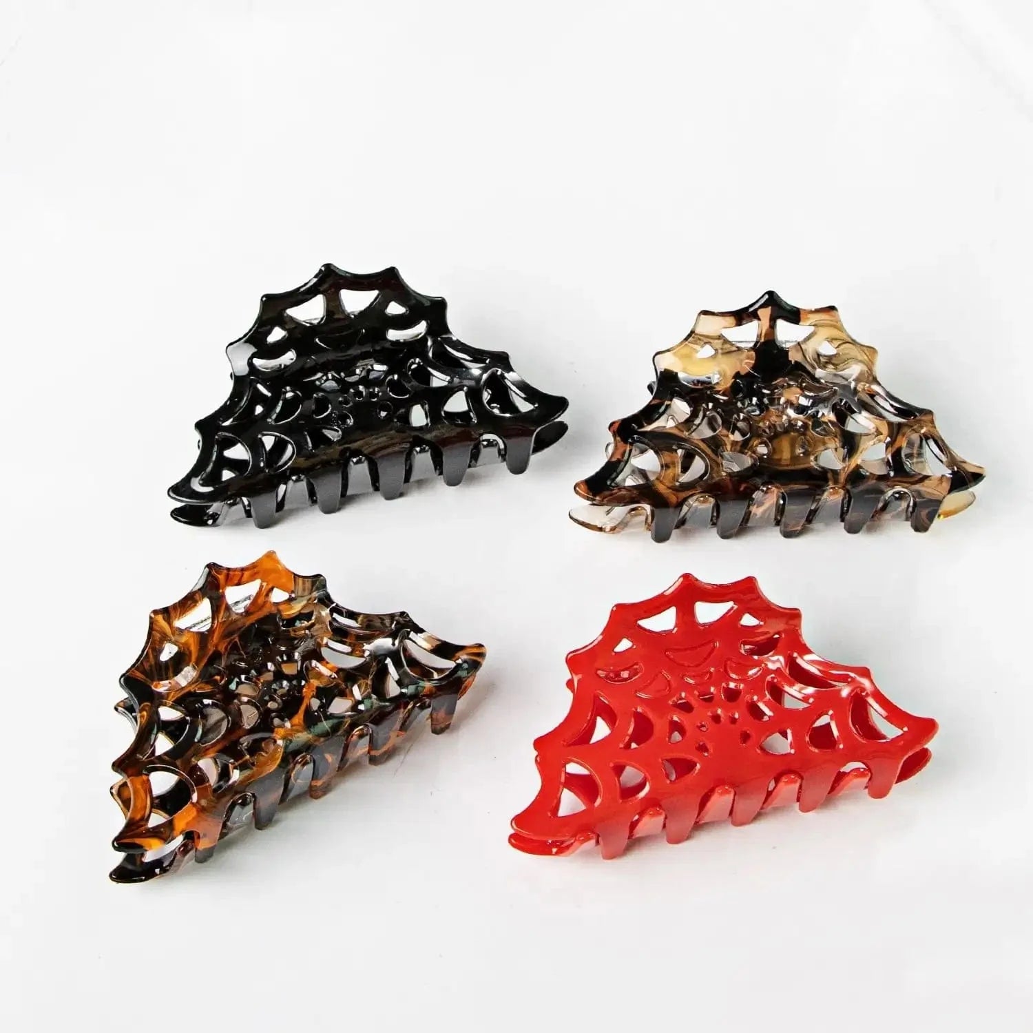 Black Spider Web Halloween Hair Claw