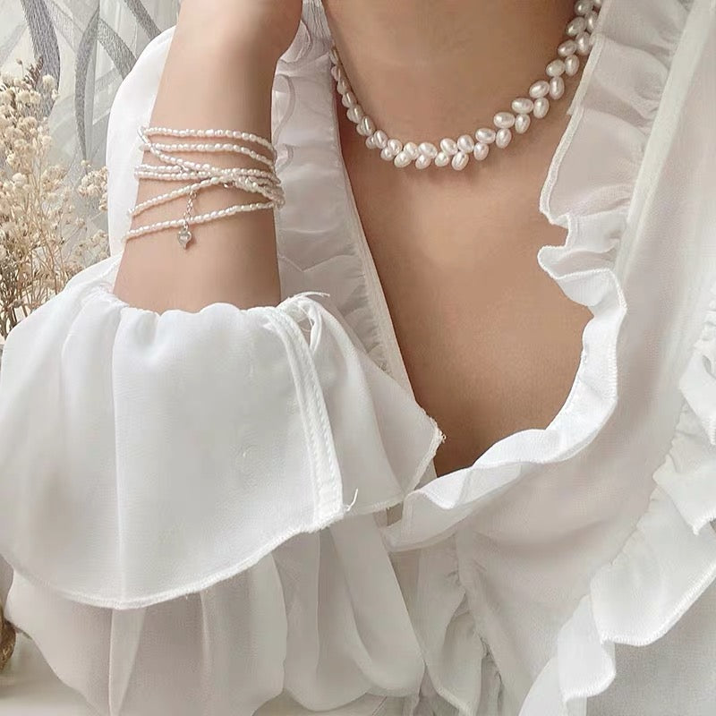 Handmade Ear of Wheat Pearl Necklaces