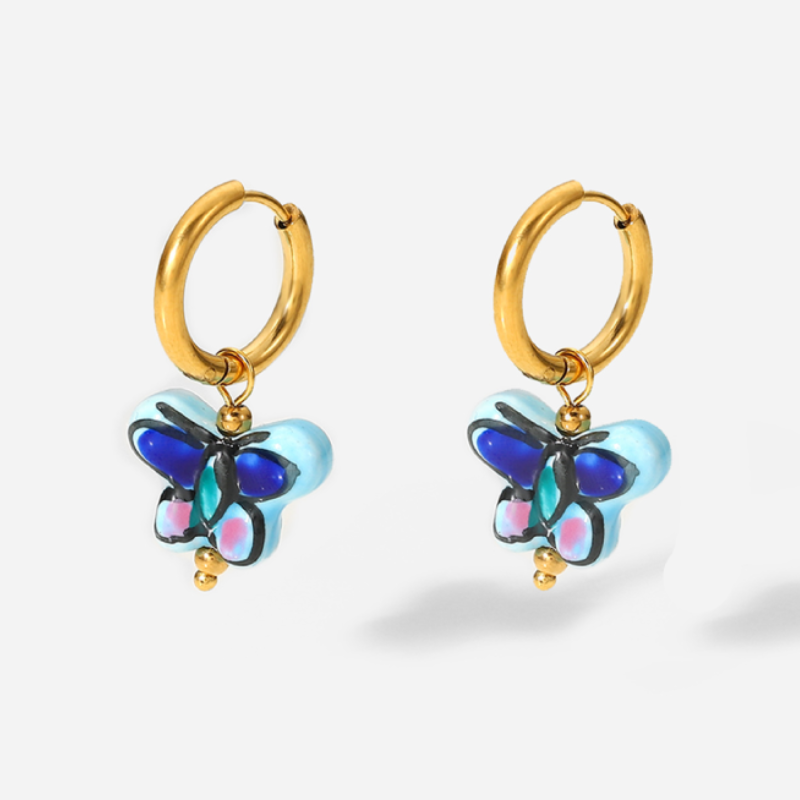 Blue Butterfly Earrings