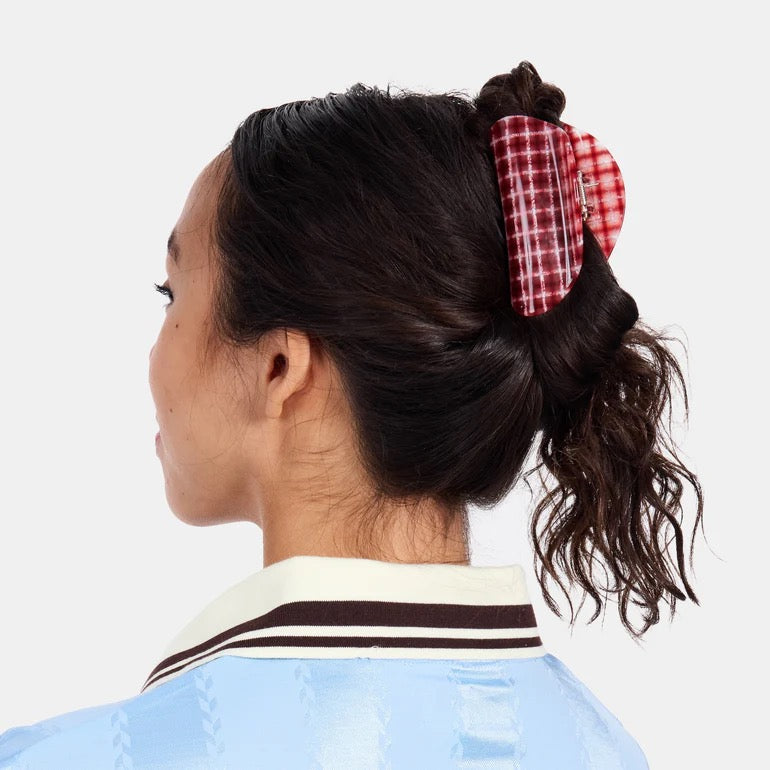 Black Plaidt Hair Claw