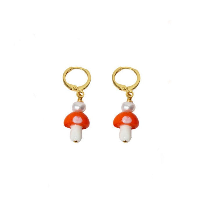 Fun Colorful Mushrooms Earrings