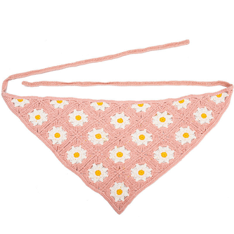 daisy head scarf with pink