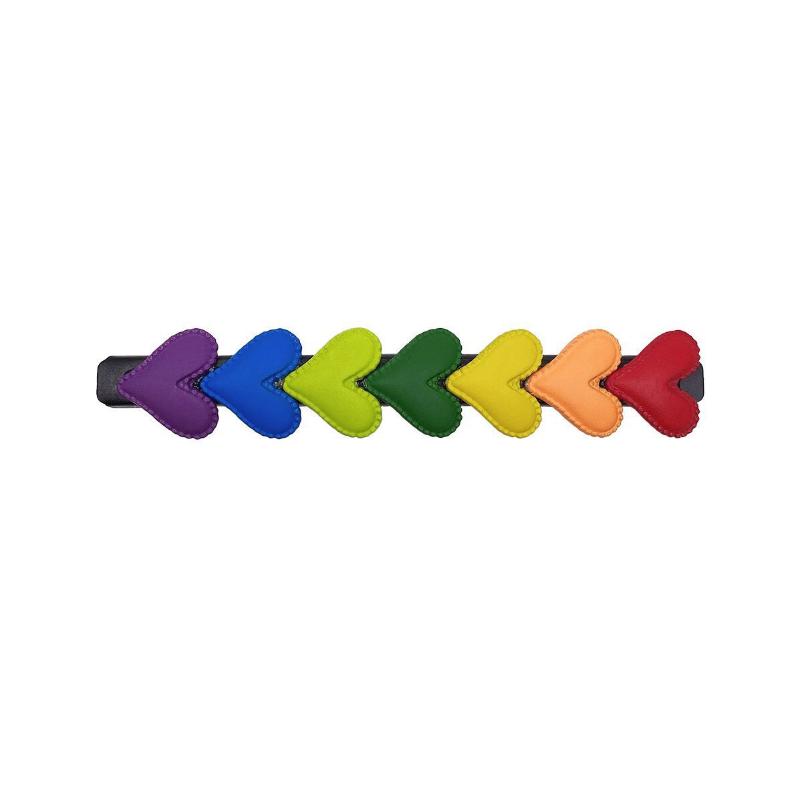 Rainbow Heart Clip