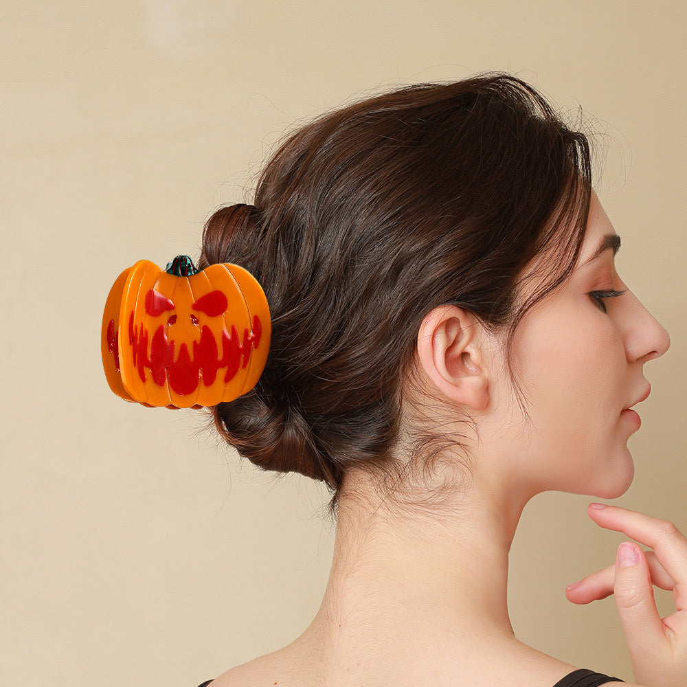 Halloween Pumpkin Hair Claw