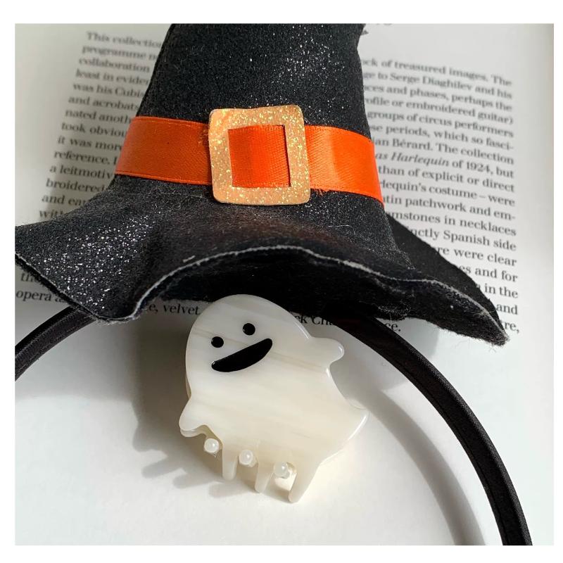 Mini Halloween Ghost Hair Clip Set(2pcs)