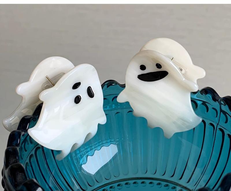 Mini Halloween Ghost Hair Clip Set(2pcs)