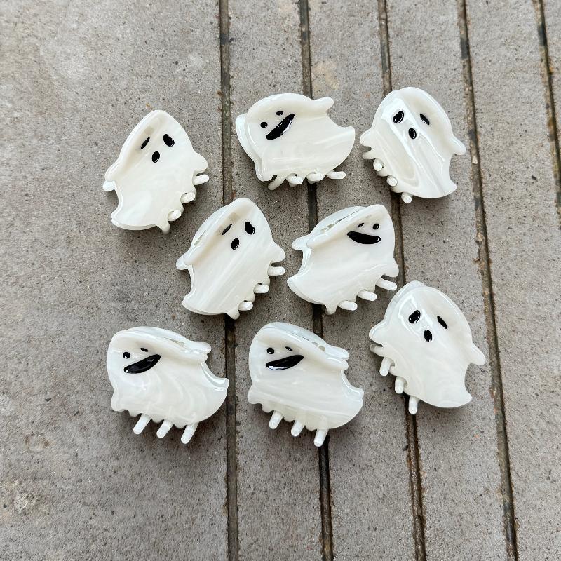 Mini Halloween Ghost Hair Clip Set(2pcs)