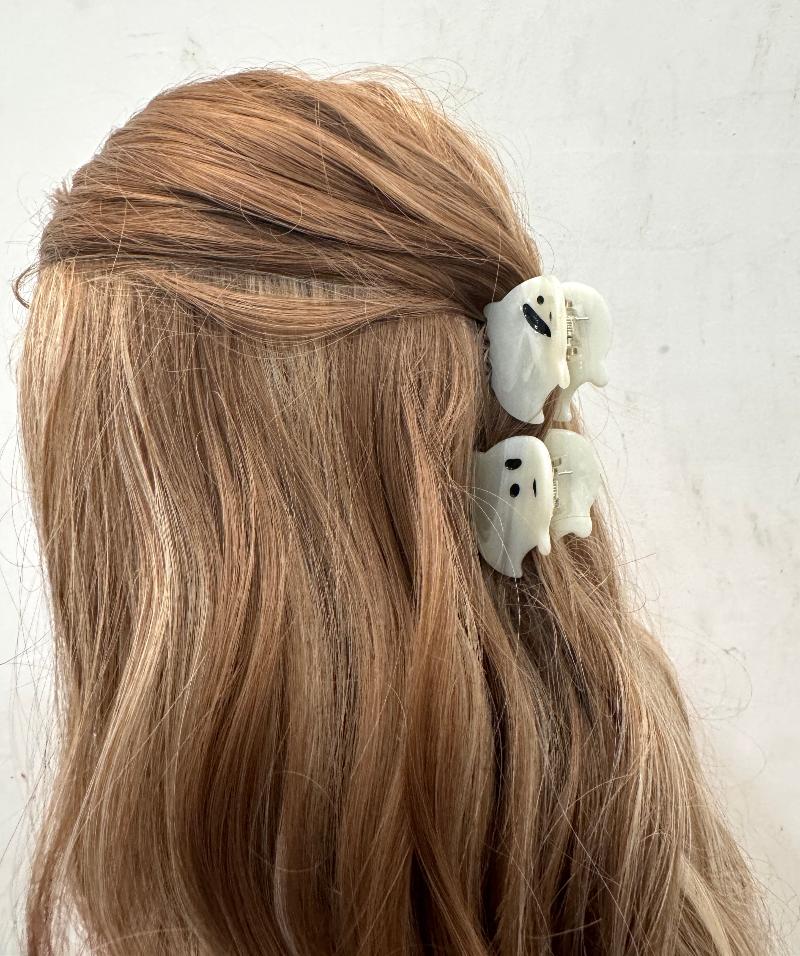 Mini Halloween Ghost Hair Clip Set(2pcs)