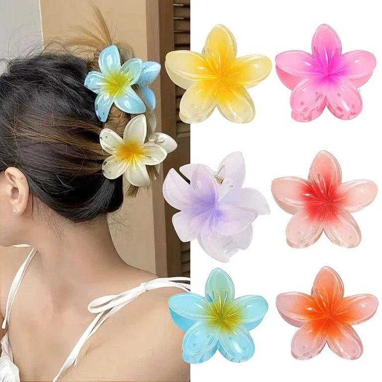 Plumeria Flowers Hair Claw