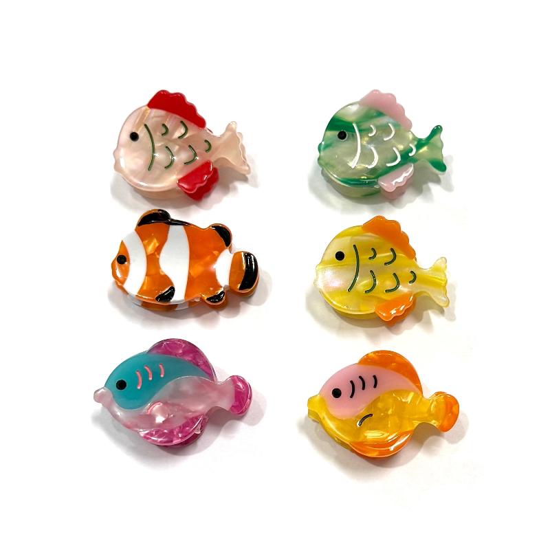 Tropical Fish Mini Hair Claw Set(6pcs)