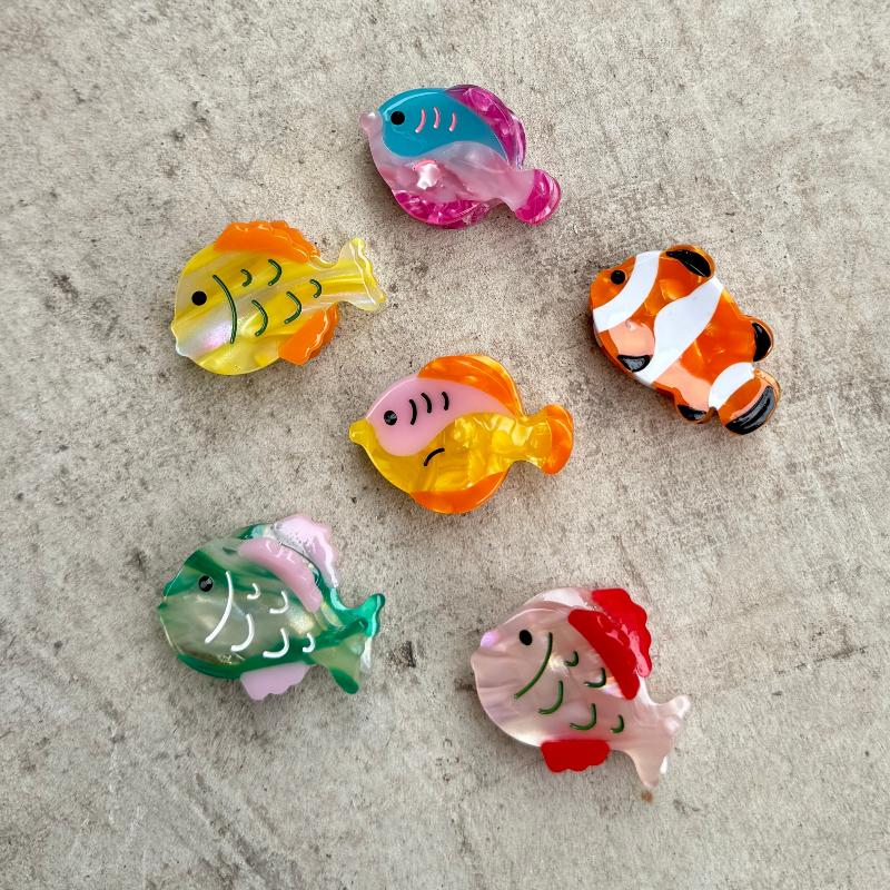 Tropical Fish Mini Hair Claw Set(6pcs)