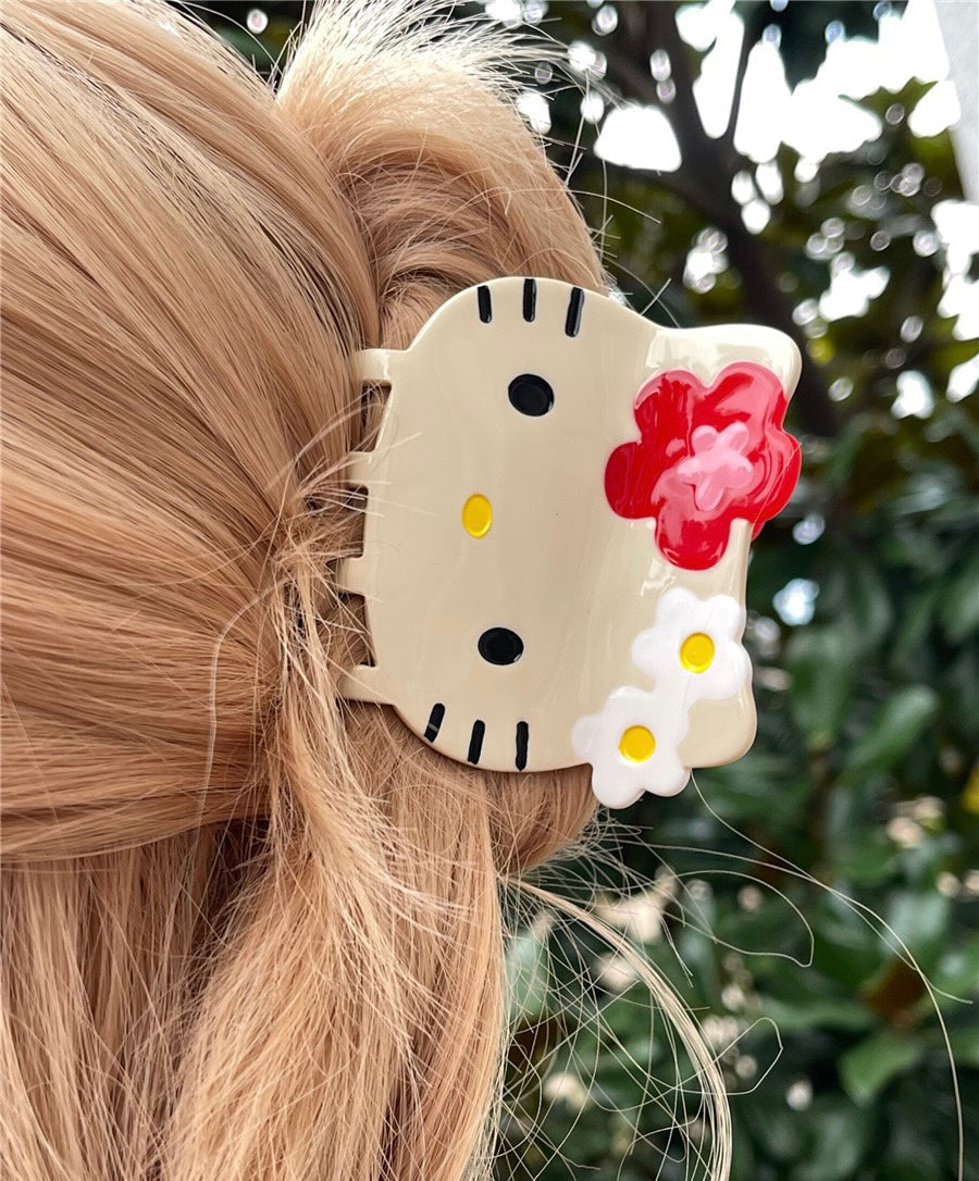 Hello Kitty Hair Claw In Coffee
