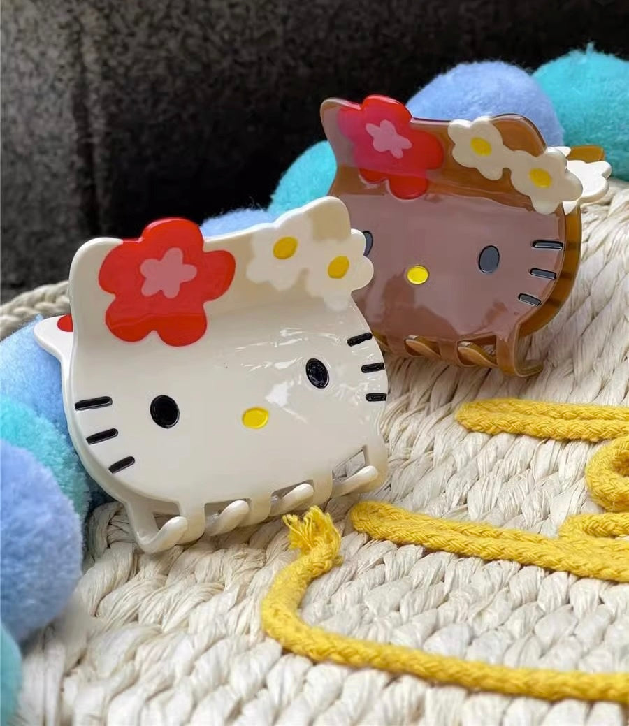 Hello kitty deals hair clips