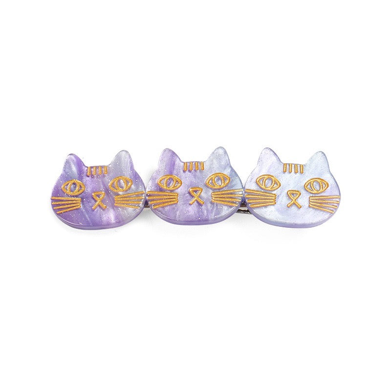 Three Cats Hair Clip