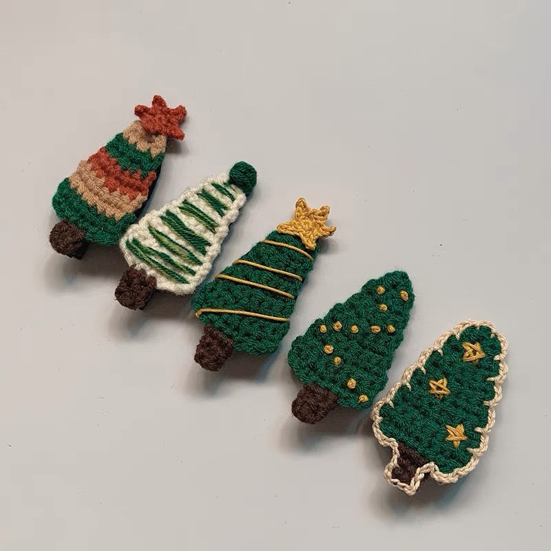 Handmade Christmas Tree Hair Clip