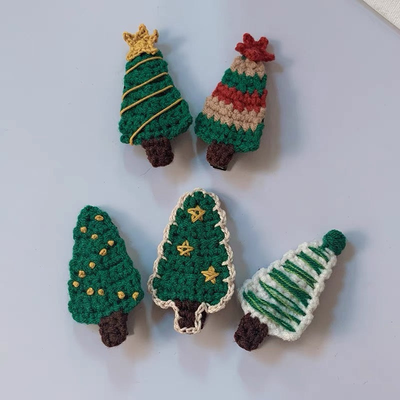 Handmade Christmas Tree Hair Clip