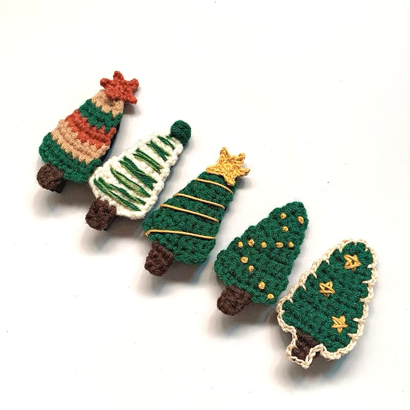 Handmade Christmas Tree Hair Clip