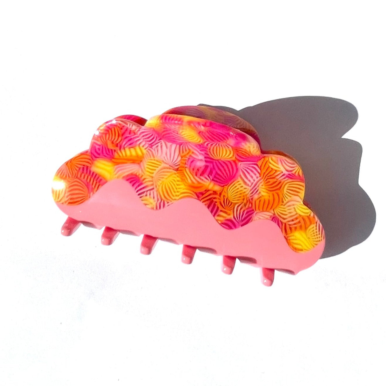 Strawberry Floral Clouds Hair Claw