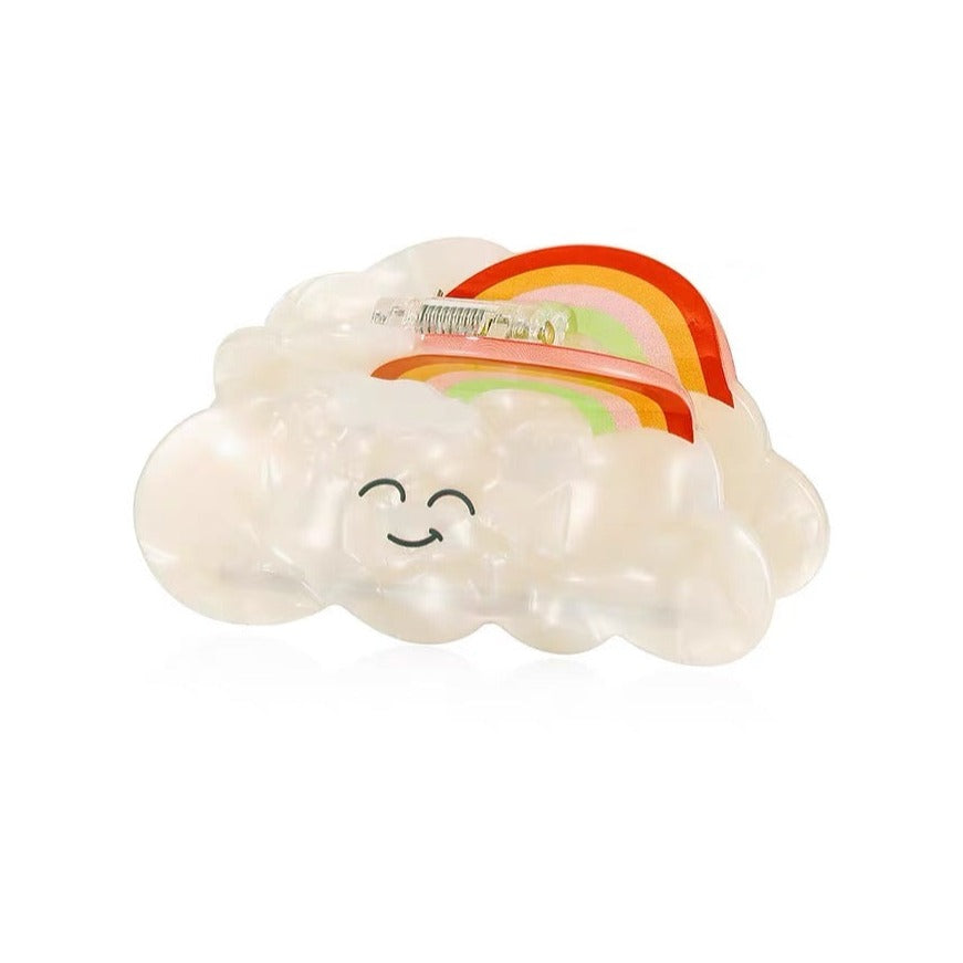 Rainbow Clouds hair claw