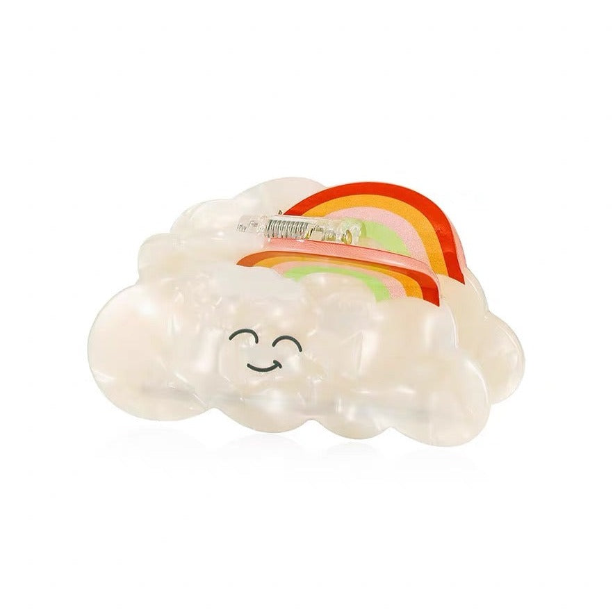 Rainbow Clouds hair claw